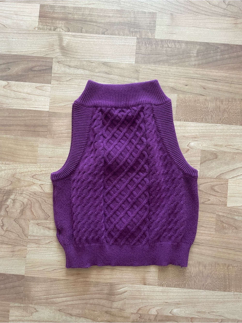 Women's Purple Knit Sleeveless Sweater Vest
